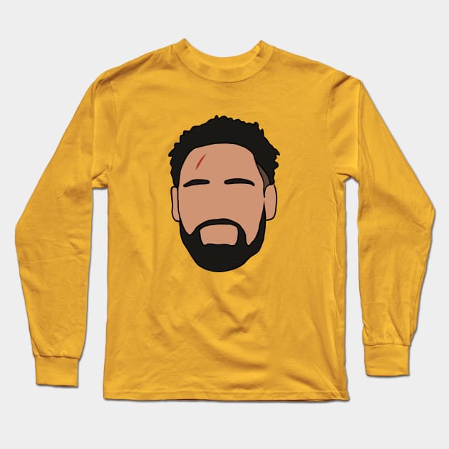 Klay Thompson Scar Game Face Art Long Sleeve T-Shirt by rattraptees